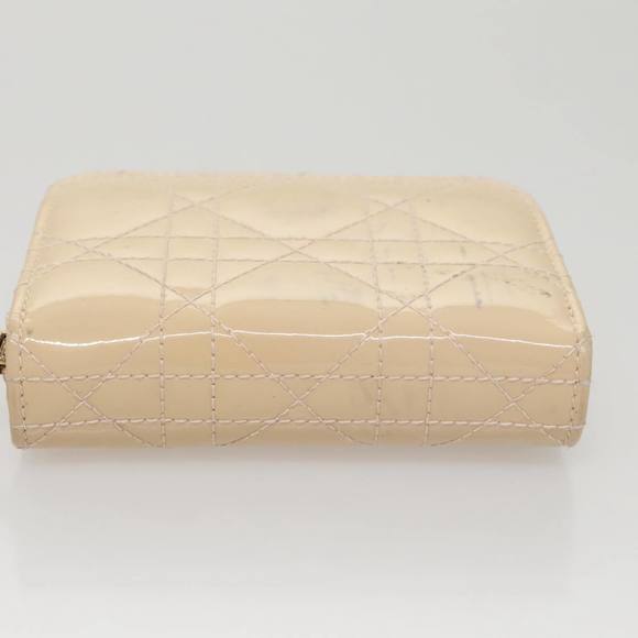 Christian Dior Canage Card Case Enamel Beige Auth ar13203 - Picture 7 of 16